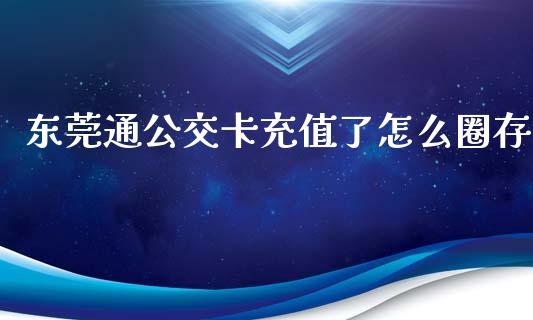 东莞通公交卡充值了怎么圈存_https://wap.fansifence.com_外汇交易_第1张