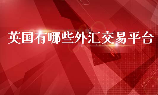 英国有哪些外汇交易平台_https://wap.fansifence.com_今日财经_第1张