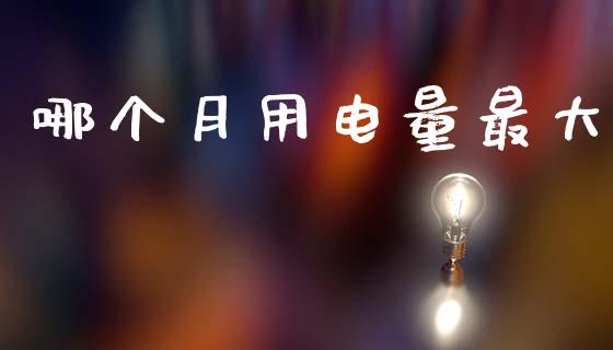 哪个月用电量最大_https://wap.fansifence.com_今日财经_第1张