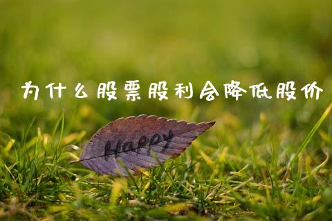 为什么股票股利会降低股价_https://wap.fansifence.com_债券投资_第1张
