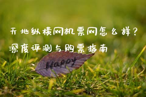 天地纵横网机票网怎么样？深度评测与购票指南_https://wap.fansifence.com_债券投资_第1张