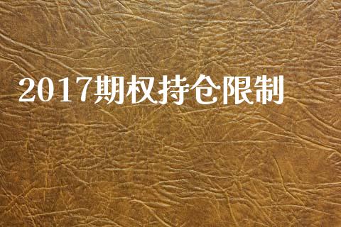 2017期权持仓限制_https://wap.fansifence.com_外汇交易_第1张