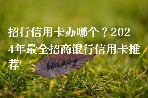 招行信用卡办哪个？2024年最全招商银行信用卡推荐_https://wap.fansifence.com_债券投资_第1张