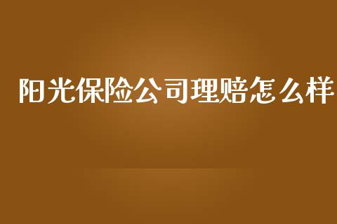 阳光保险公司理赔怎么样_https://wap.fansifence.com_投资理财_第1张