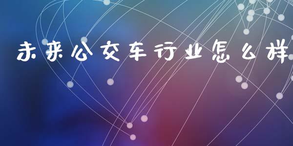 未来公交车行业怎么样_https://wap.fansifence.com_外汇交易_第1张