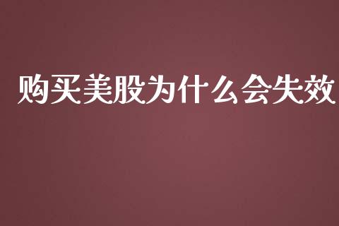 购买美股为什么会失效_https://wap.fansifence.com_外汇交易_第1张