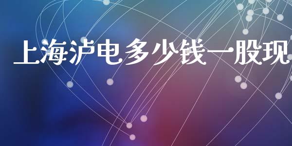 上海泸电多少钱一股现_https://wap.fansifence.com_今日财经_第1张