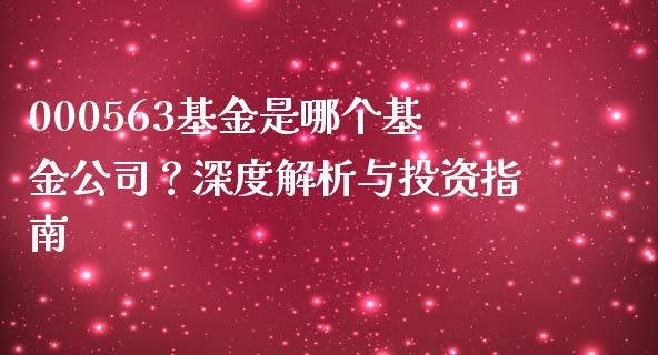 000563基金是哪个基金公司？深度解析与投资指南_https://wap.fansifence.com_债券投资_第1张