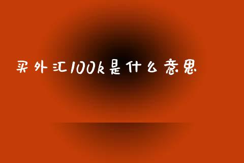 买外汇100k是什么意思_https://wap.fansifence.com_债券投资_第1张