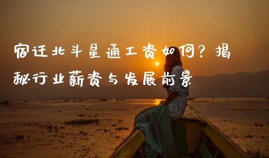 宿迁北斗星通工资如何？揭秘行业薪资与发展前景_https://wap.fansifence.com_债券投资_第1张