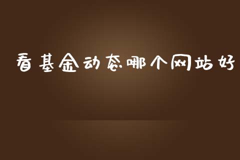 看基金动态哪个网站好_https://wap.fansifence.com_外汇交易_第1张