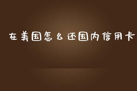 在美国怎么还国内信用卡_https://wap.fansifence.com_债券投资_第1张