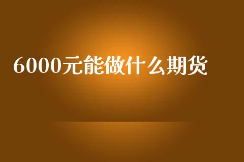 6000元能做什么期货_https://wap.fansifence.com_债券投资_第1张