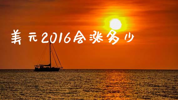 美元2016会涨多少_https://wap.fansifence.com_投资理财_第1张