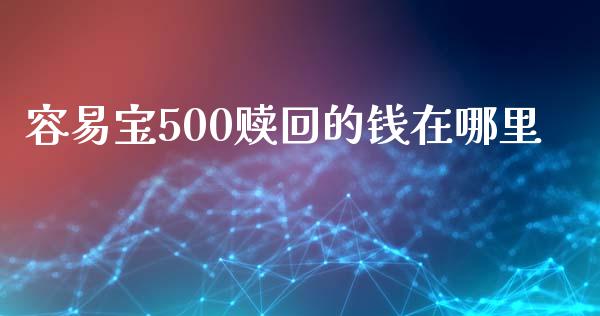 容易宝500赎回的钱在哪里_https://wap.fansifence.com_投资理财_第1张