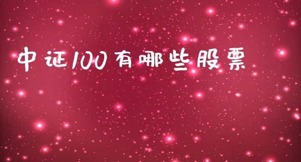 中证100有哪些股票_https://wap.fansifence.com_投资理财_第1张