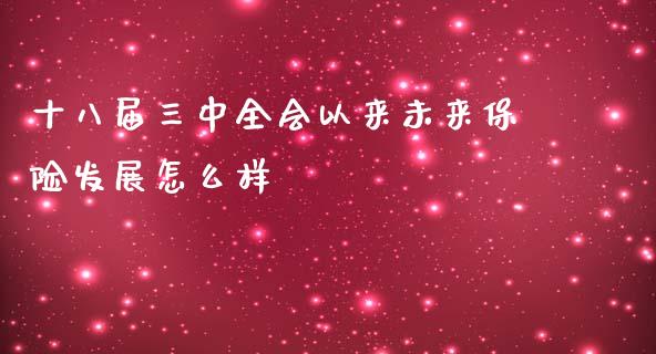 十八届三中全会以来未来保险发展怎么样_https://wap.fansifence.com_外汇交易_第1张