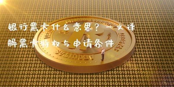 银行黑卡什么意思？一文详解黑卡特权与申请条件_https://wap.fansifence.com_债券投资_第1张