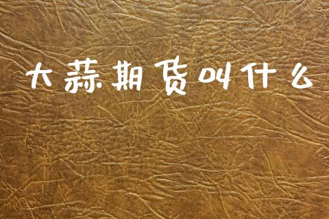 大蒜期货叫什么_https://wap.fansifence.com_今日财经_第1张