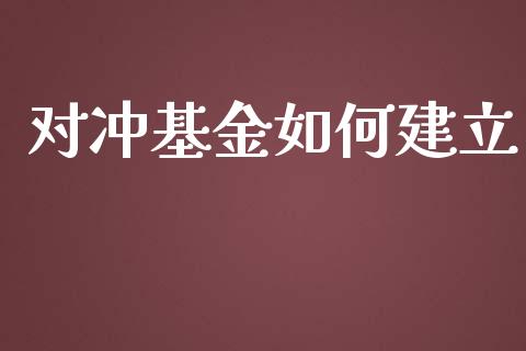 对冲基金如何建立_https://wap.fansifence.com_投资理财_第1张