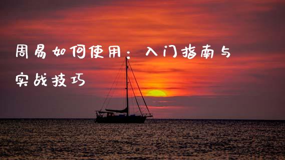 周易如何使用：入门指南与实战技巧_https://wap.fansifence.com_今日财经_第1张