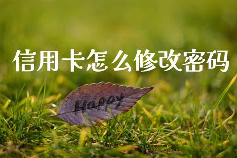 信用卡怎么修改密码_https://wap.fansifence.com_投资理财_第1张