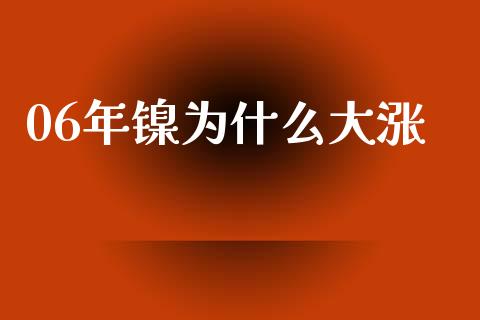 06年镍为什么大涨_https://wap.fansifence.com_今日财经_第1张