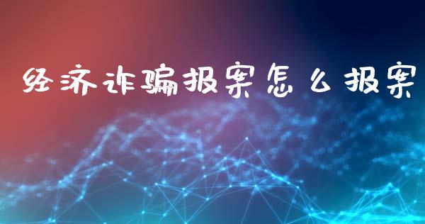 经济诈骗报案怎么报案_https://wap.fansifence.com_投资理财_第1张