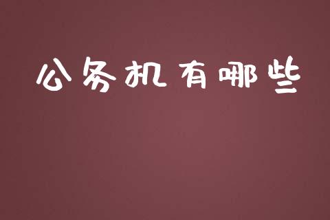 公务机有哪些_https://wap.fansifence.com_投资理财_第1张