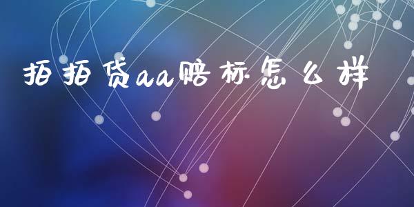 拍拍贷aa赔标怎么样_https://wap.fansifence.com_投资理财_第1张