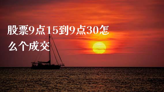 股票9点15到9点30怎么个成交_https://wap.fansifence.com_今日财经_第1张