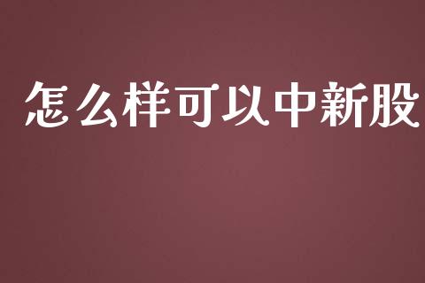 怎么样可以中新股_https://wap.fansifence.com_今日财经_第1张