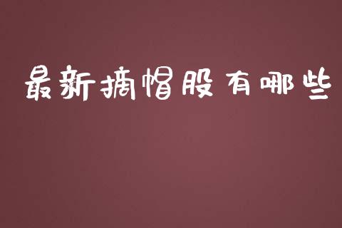 最新摘帽股有哪些_https://wap.fansifence.com_今日财经_第1张