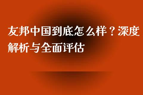 友邦中国到底怎么样？深度解析与全面评估_https://wap.fansifence.com_今日财经_第1张