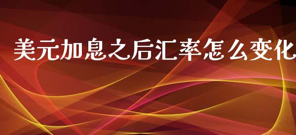美元加息之后汇率怎么变化_https://wap.fansifence.com_外汇交易_第1张