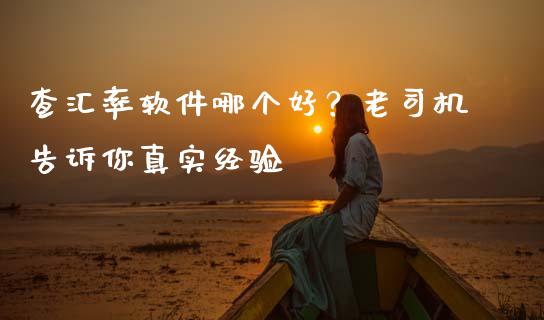 查汇率软件哪个好？老司机告诉你真实经验_https://wap.fansifence.com_债券投资_第1张