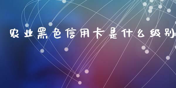 农业黑色信用卡是什么级别_https://wap.fansifence.com_外汇交易_第1张