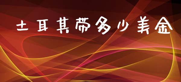 土耳其带多少美金_https://wap.fansifence.com_今日财经_第1张