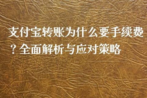 支付宝转账为什么要手续费？全面解析与应对策略_https://wap.fansifence.com_债券投资_第1张
