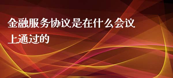 金融服务协议是在什么会议上通过的_https://wap.fansifence.com_外汇交易_第1张