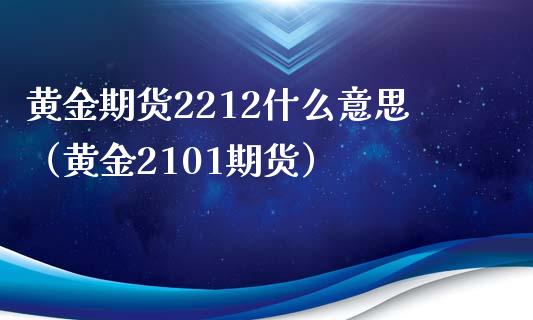 黄金期货2212什么意思（黄金2101期货）_https://wap.fansifence.com_投资理财_第1张