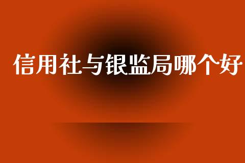 信用社与银监局哪个好_https://wap.fansifence.com_今日财经_第1张