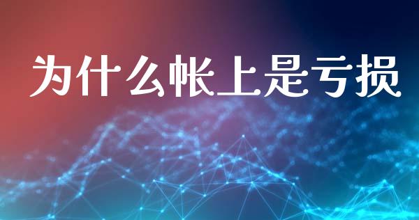 为什么帐上是亏损_https://wap.fansifence.com_投资理财_第1张