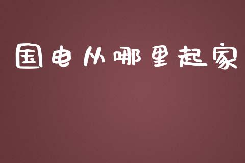 国电从哪里起家_https://wap.fansifence.com_外汇交易_第1张